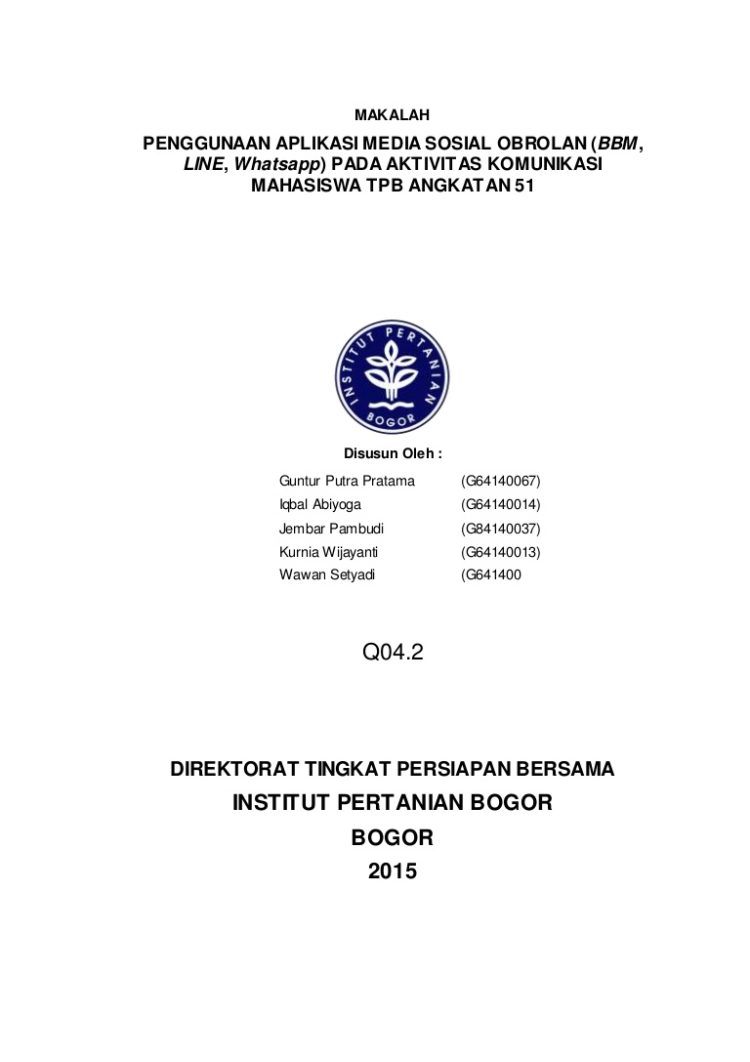 Contoh Cover Laporan Yang Baik Dan Benar Nusagates