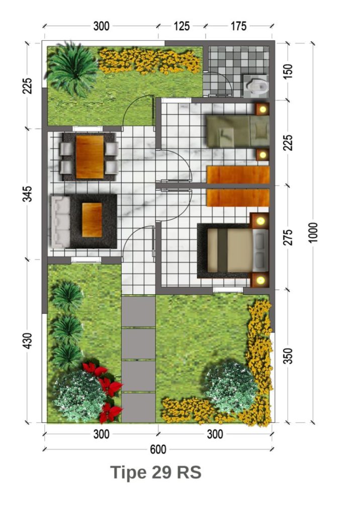 60+ Denah Rumah Minimalis (1 & 2 LANTAI, Type: 36, 45, 60, 70 dll)