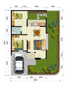 Denah Rumah Type Bangunan 42 60 - UnBrick.ID