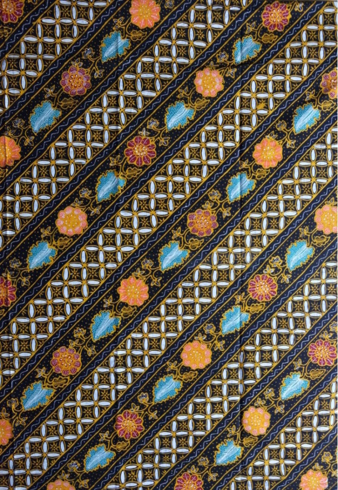motif batik flora sederhana